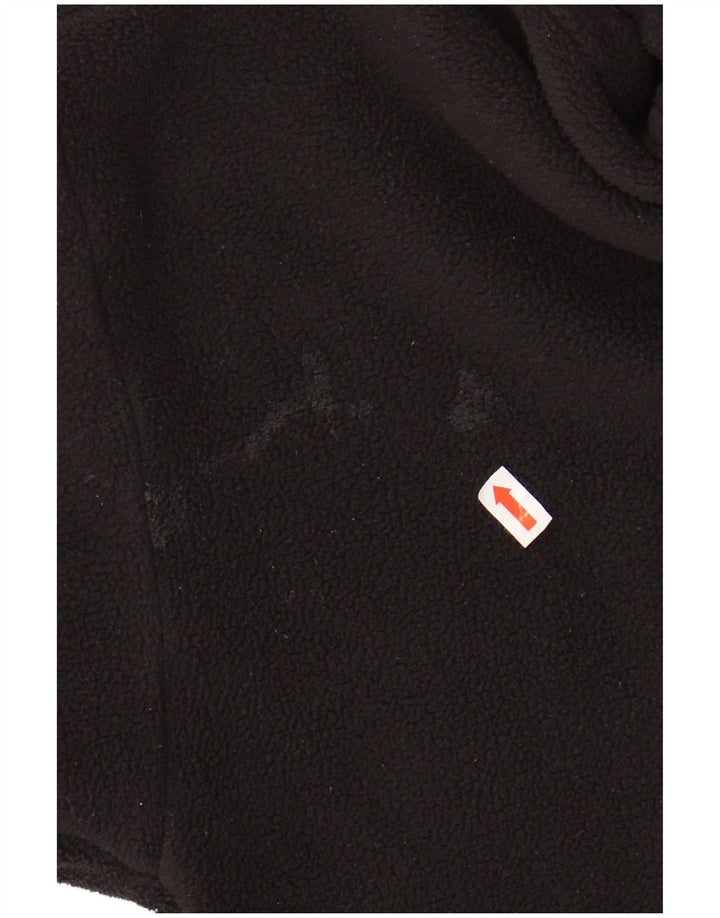 CHAMPION Womens Oversized Hooded Fleece Jumper UK 10 Small Black Polyester