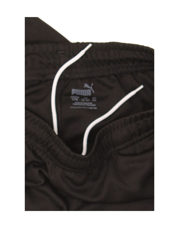 PUMA Boys Tracksuit Trousers Joggers 13-14 Years  Black Polyester Vintage Puma and Second-Hand Puma from Messina Hembry 