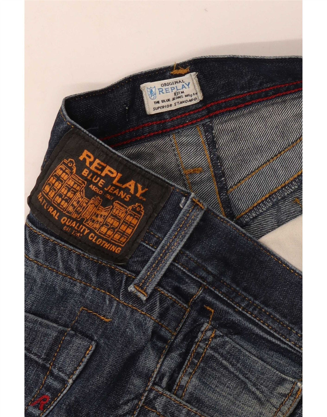 Replay Straight Jeans til mænd W32 L30 Marineblå