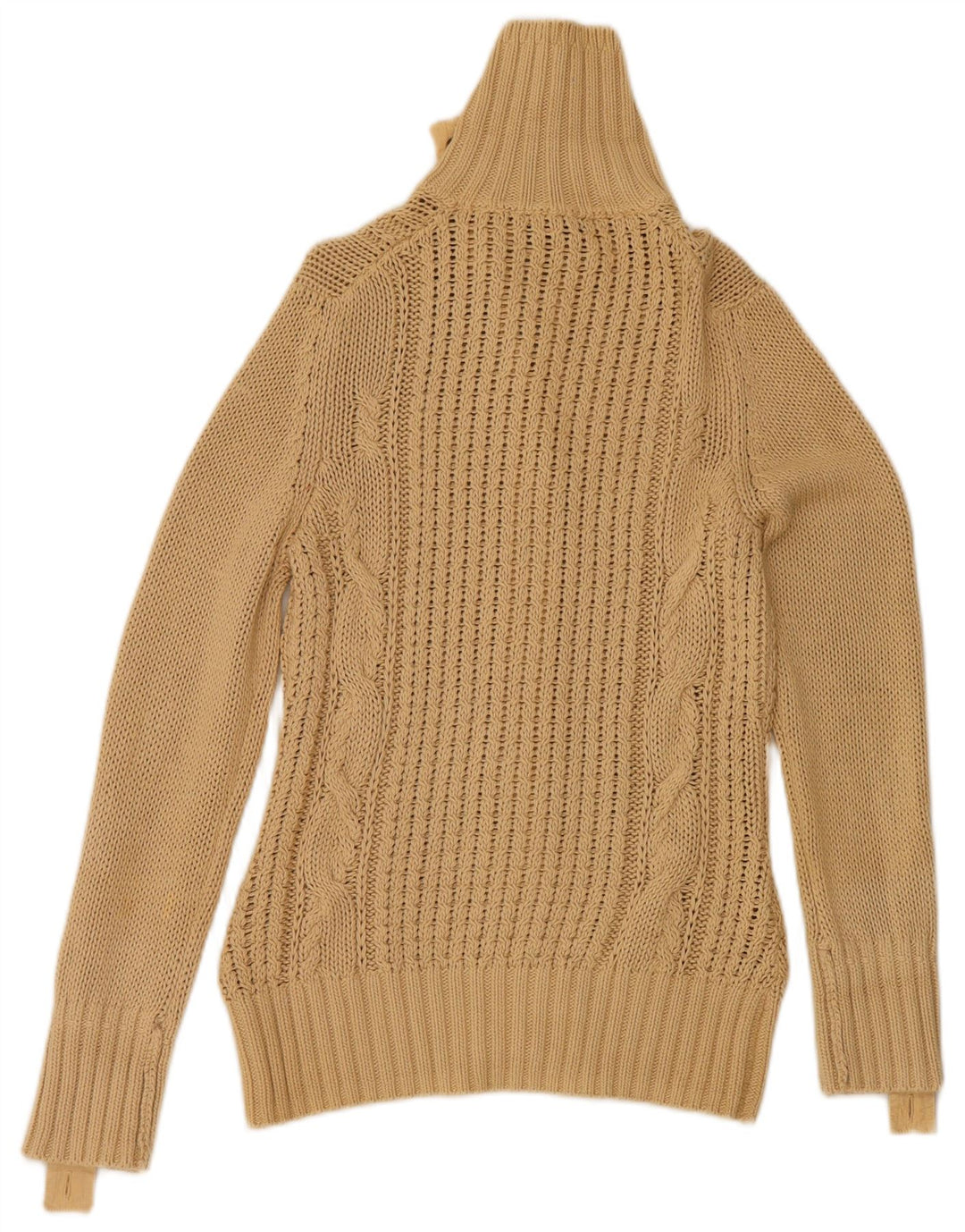 Massimo Dutti Dame Cardigan Sweater UK 12 Medium Beige Bomuld