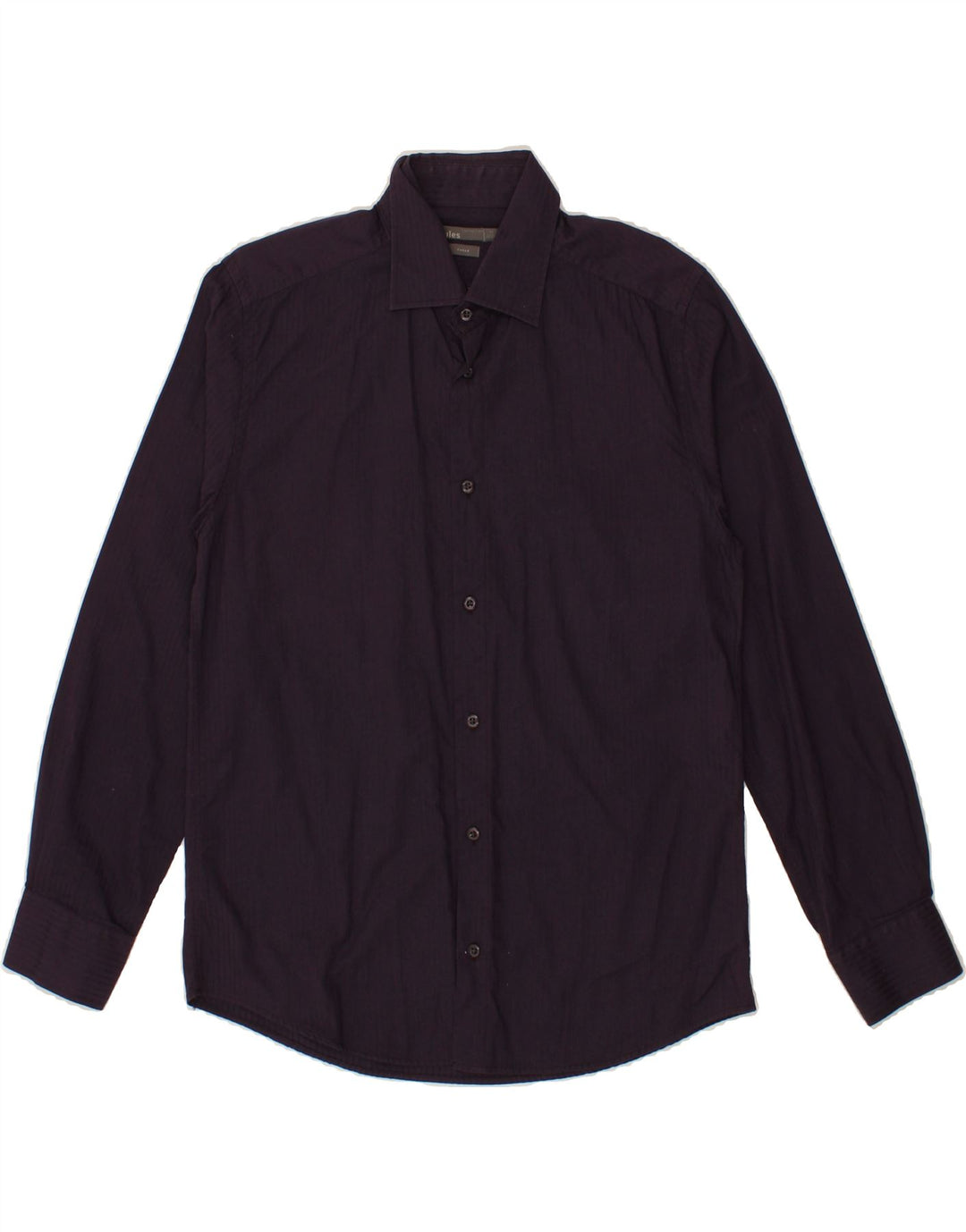 JULES Mens Fitted Shirt Size 41/42 Large Purple Cotton Vintage Jules and Second-Hand Jules from Messina Hembry 