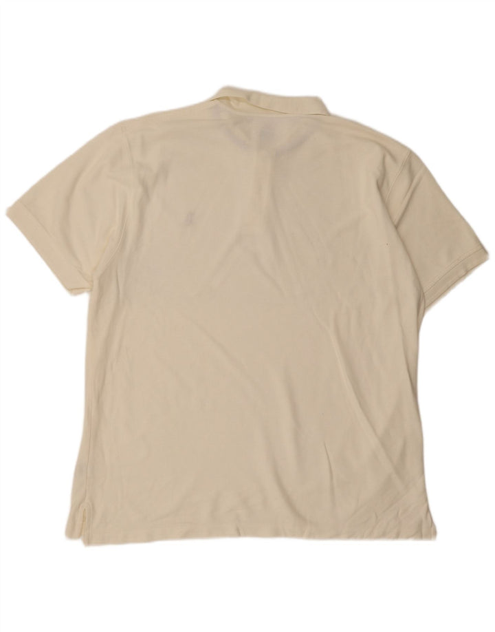 L.L.BEAN Mens Polo Shirt XL White Cotton