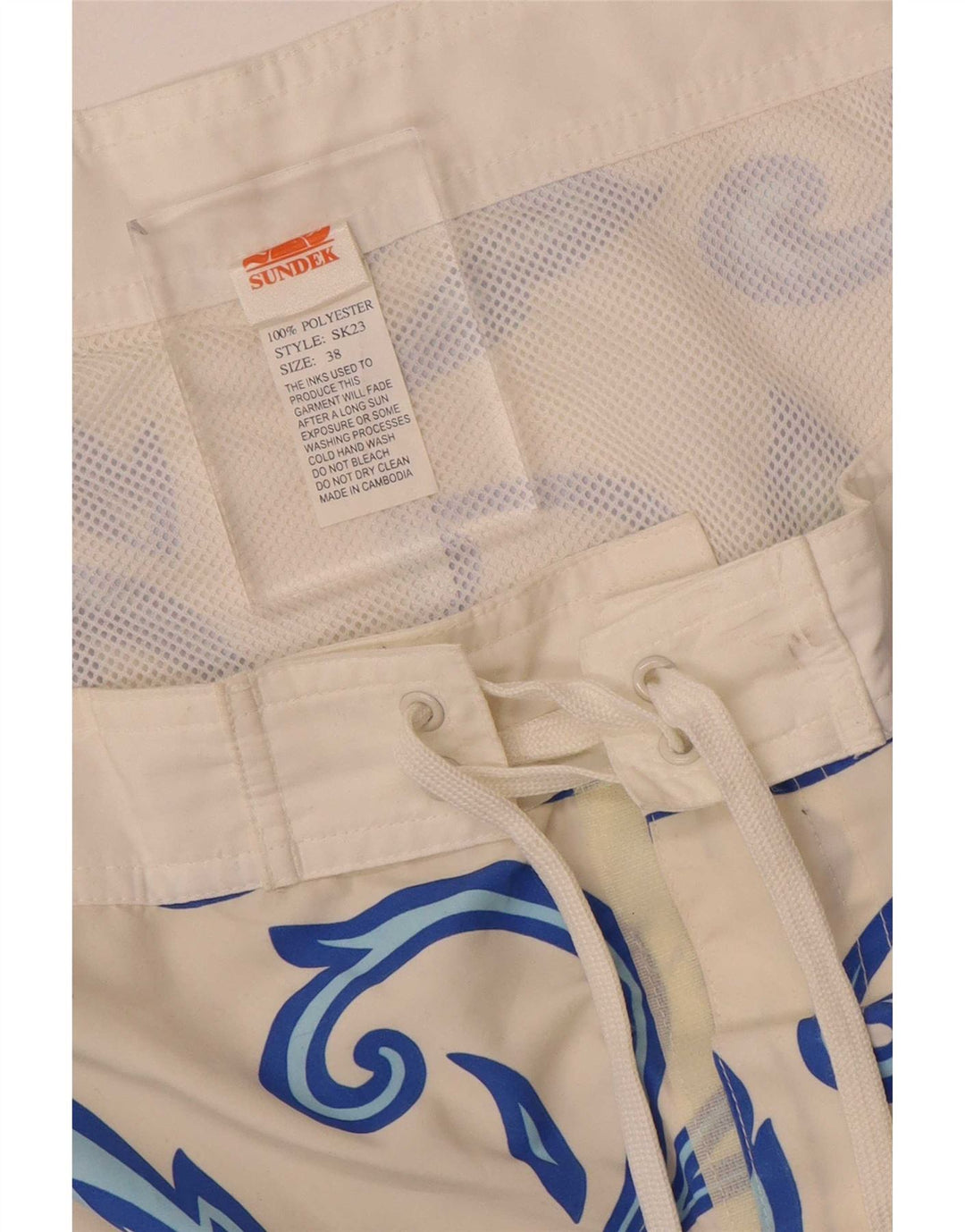 Sundek Herre badeshorts XL Hvid blomstret polyester
