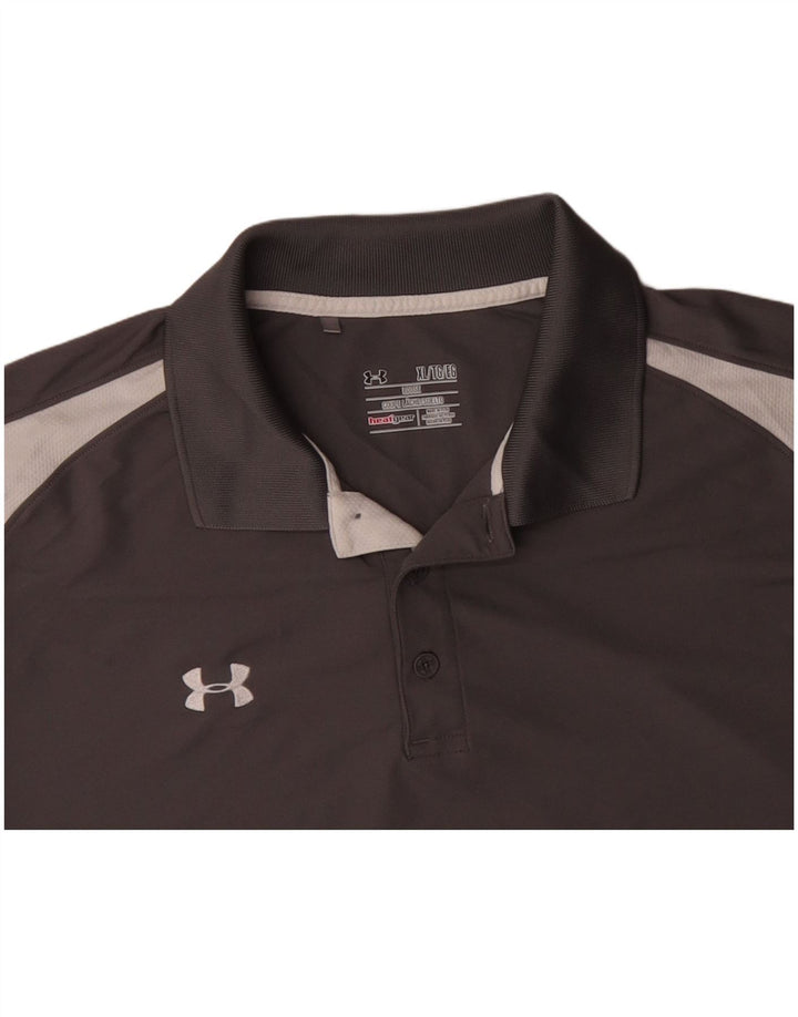UNDER ARMOUR Herre Heat Gear Polo Shirt XL Grå Colourblock Polyester