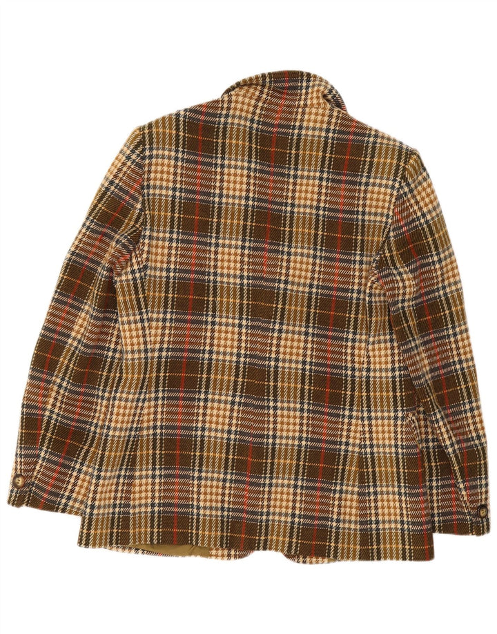 Marella Dame 2-knaps blazerjakke UK 18 XL brun ternet uld
