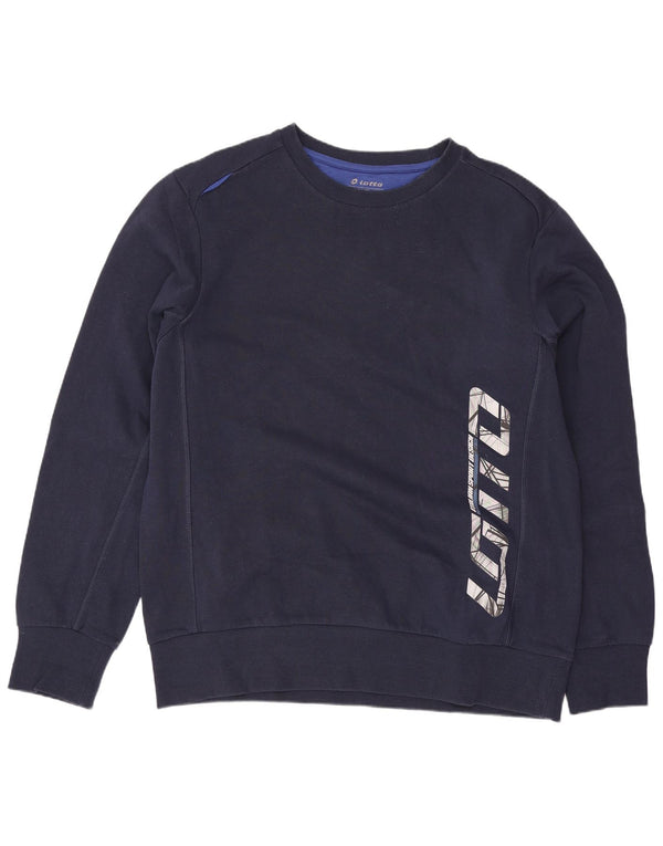 Lotto Herre Grafisk Sweatshirt Jumper XL Marineblå Bomuld