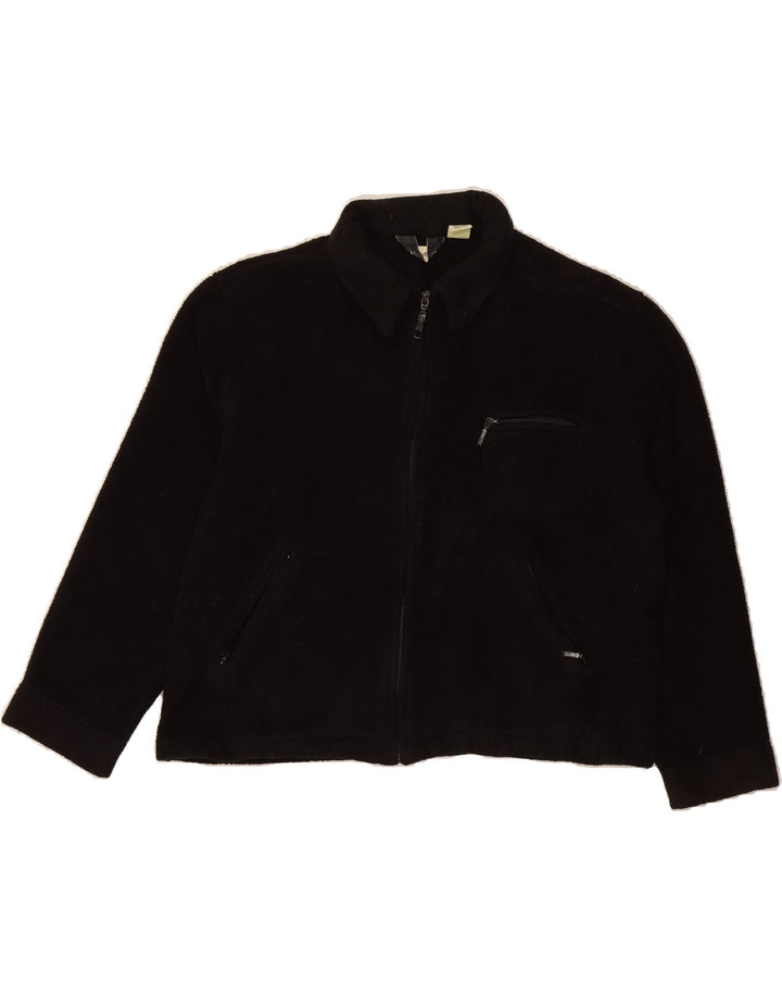 EDDIE BAUER Womens Oversized Fleece Jacket UK 16 Large Black Polyester Vintage Eddie Bauer and Second-Hand Eddie Bauer from Messina Hembry 
