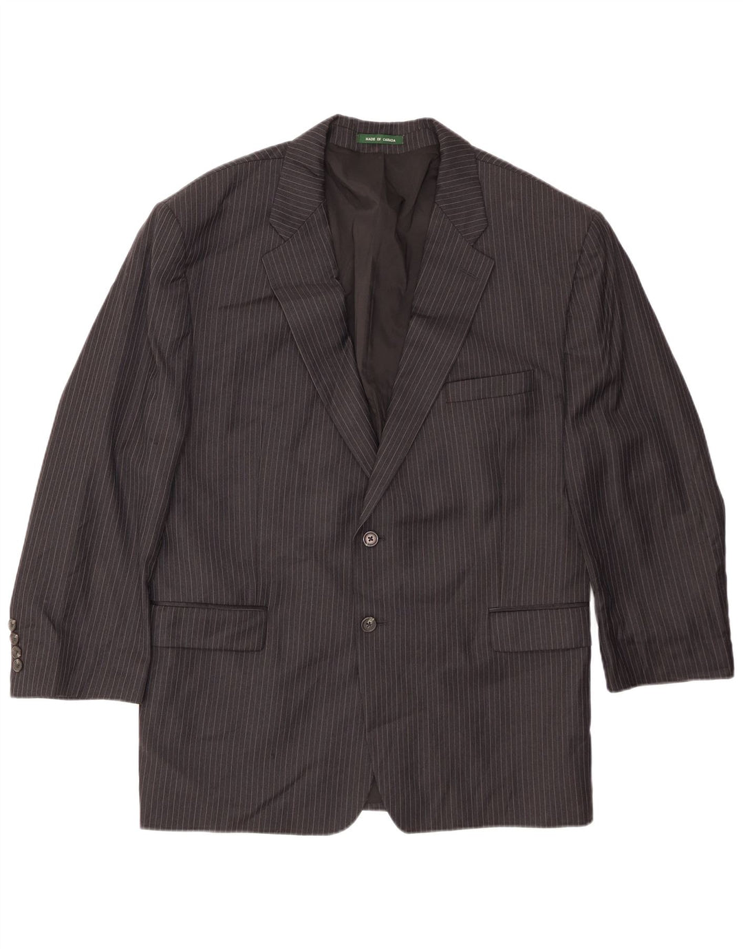 Ralph Lauren Herre 2-knaps blazerjakke UK 42 XL Sort nålestribet uld