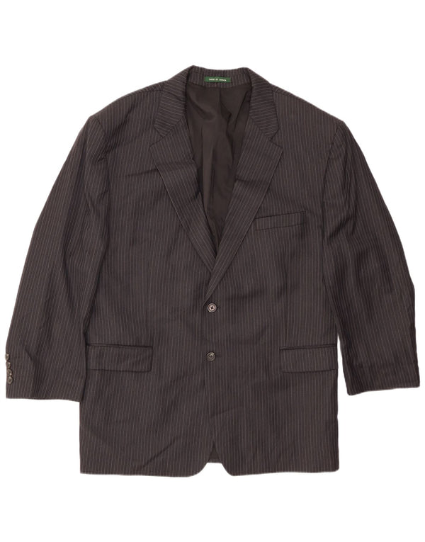 Ralph Lauren Herre 2-knaps blazerjakke UK 42 XL Sort nålestribet uld