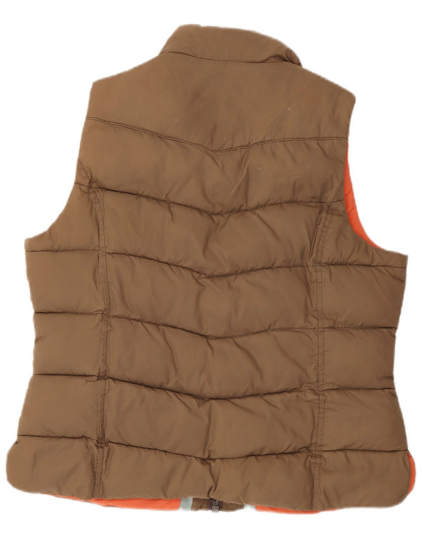 Joules Womens Polstret Gilet UK 16 Large Brown Polyester