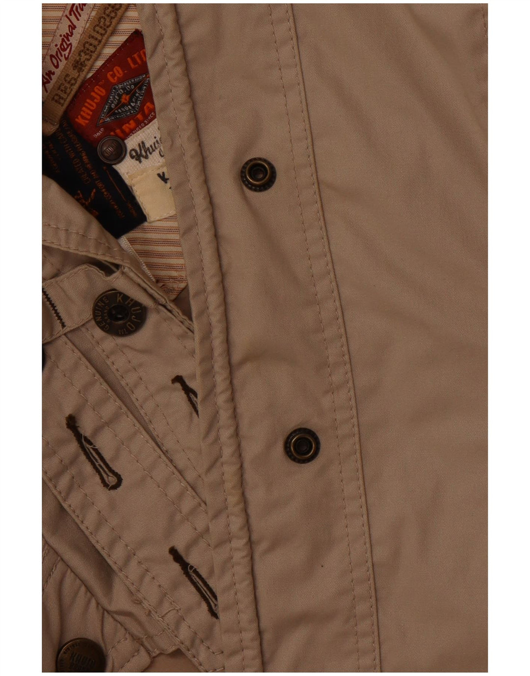 KHUJO Womens Utility Jacket UK 14 Medium Beige Bomuld
