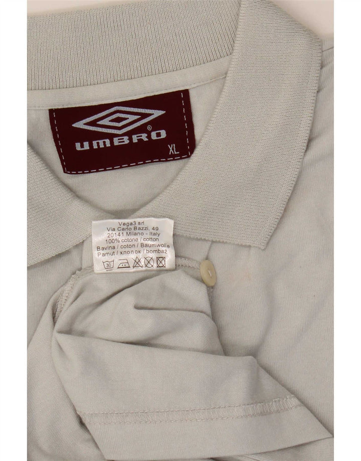 Umbro Herre Grafisk Polo Shirt XL Grå Bomuld