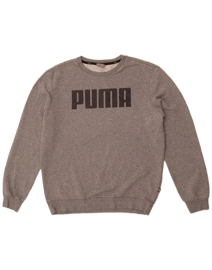 Puma Herre grafisk sweatshirt Jumper Medium Grey Flecked Bomuld