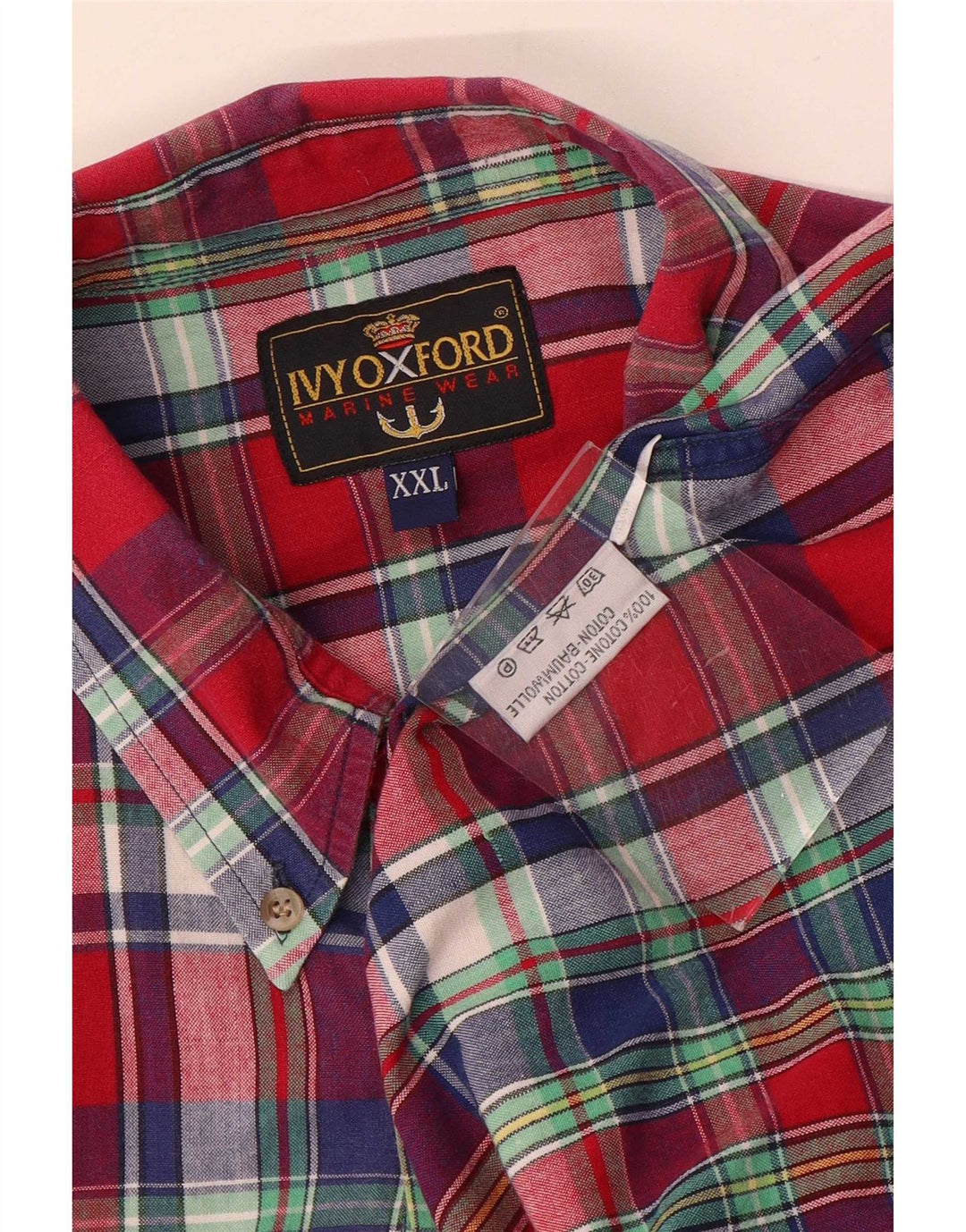 Ivy Oxford herreskjorte 2XL flerfarvet ternet bomuld