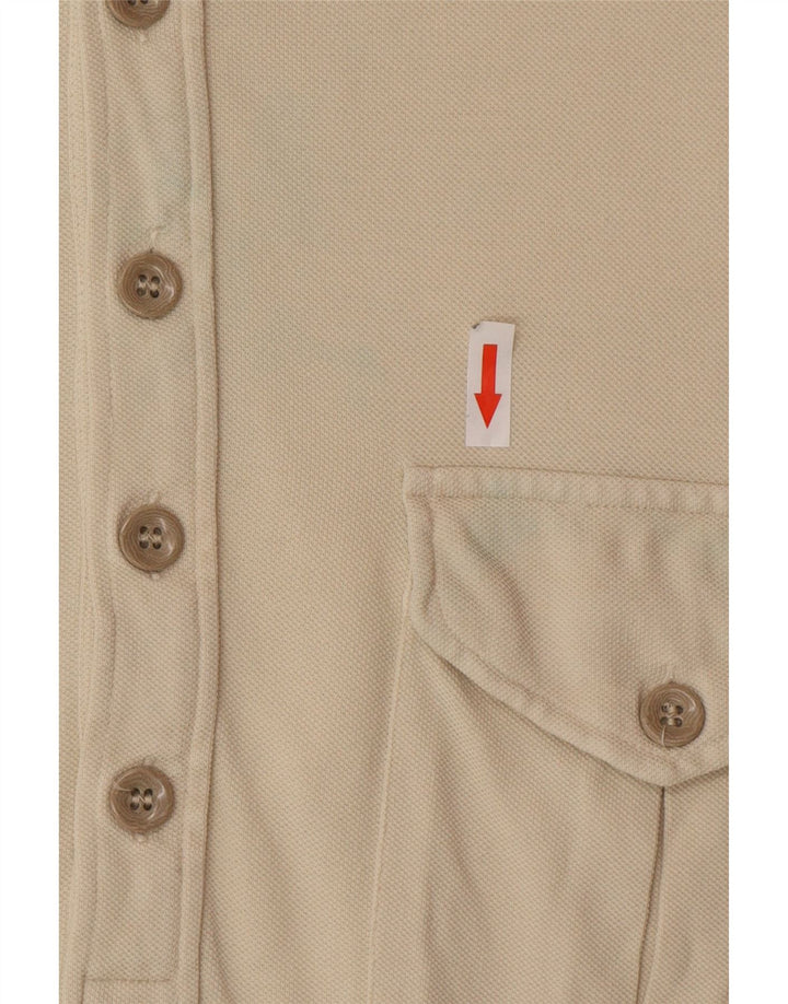 Armani Jeans Mens Polo Shirt Medium Off White