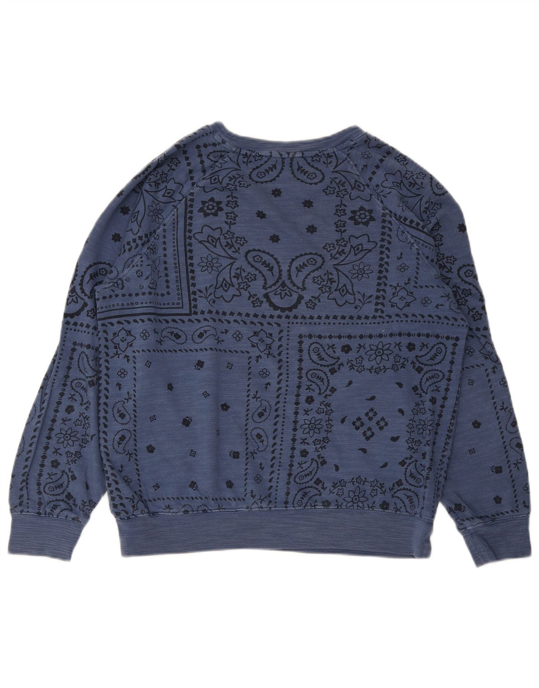 Marks & Spencer Dame Oversized Sweatshirt Jumper UK 10 Small Blue Paisley