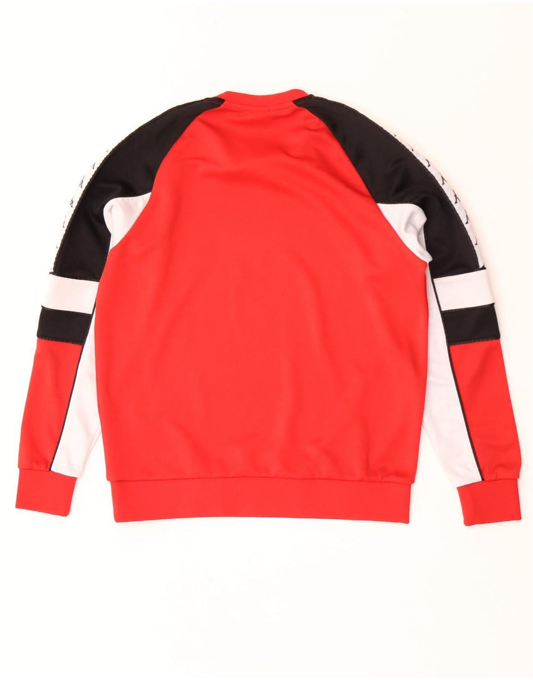 Kappa Herre grafisk sweatshirt Jumper Medium Rød Colourblock Polyester
