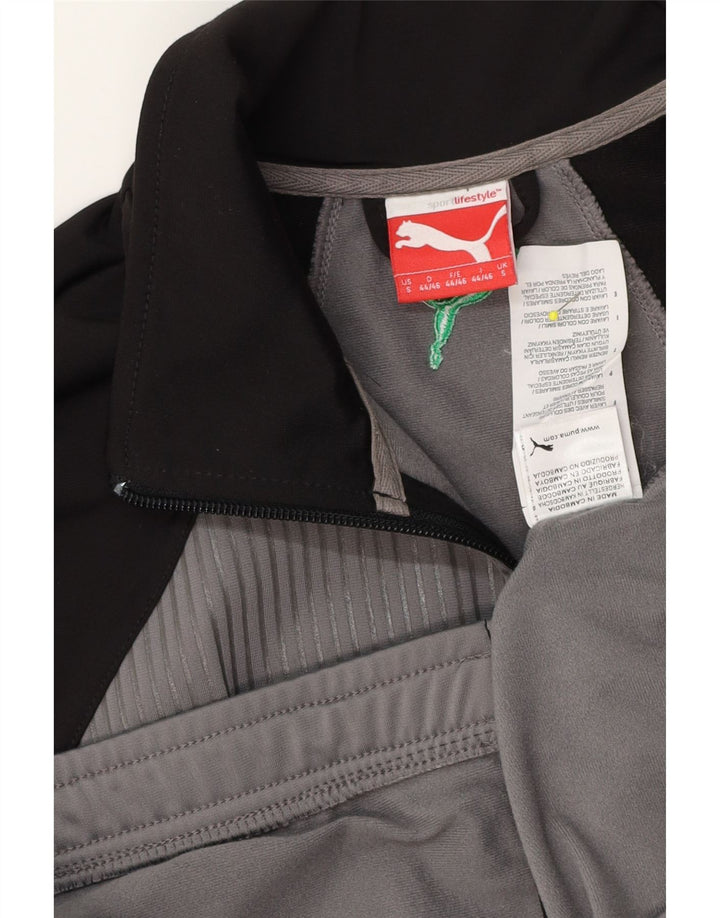 Puma Herre Grafisk Loose Fit Træningsdragt Top Jakke Lille Grå Colourblock