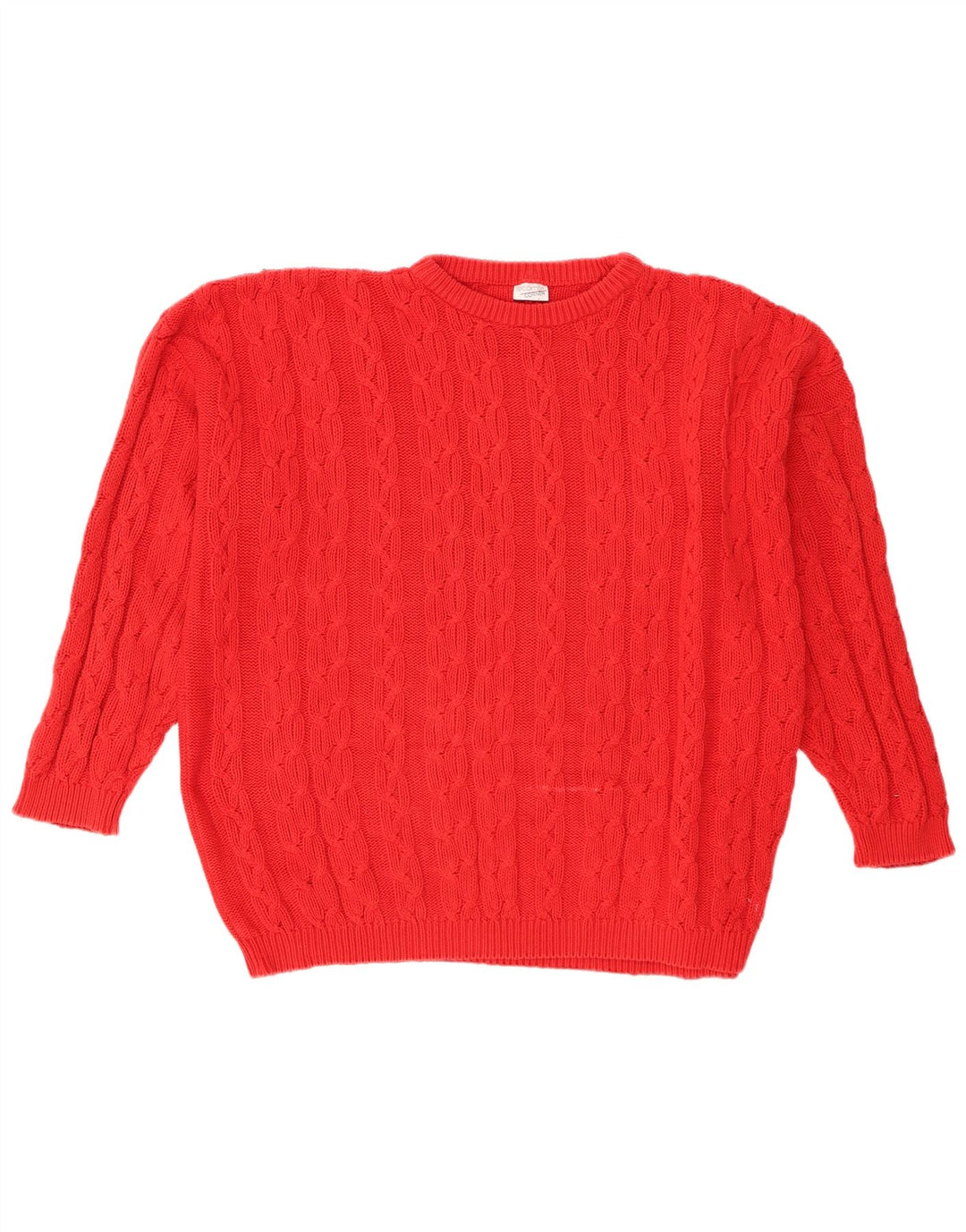 Lecomte dame sweater med rund hals i overstørrelse UK 18 XL rød bomuld