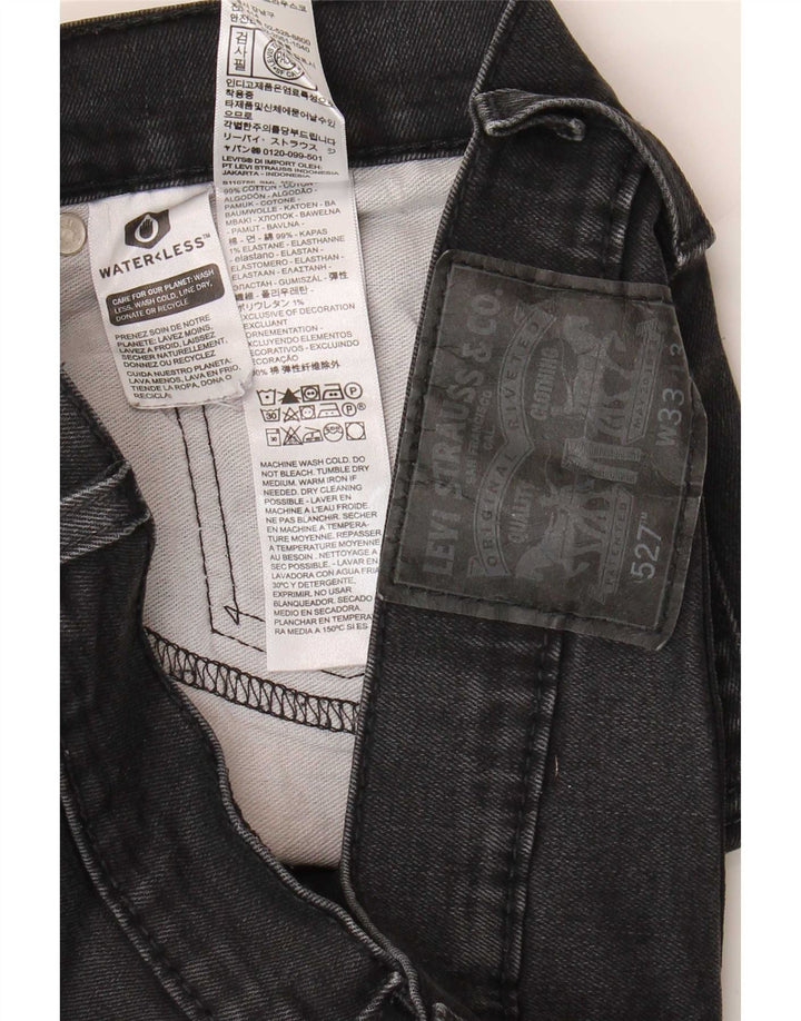 Levi's Herre 527 Bootcut Jeans W33 L34 Sort bomuld