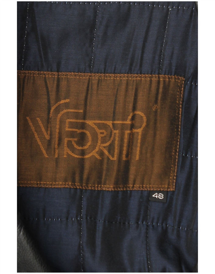 Vittorio Forti Herre Læderfrakke IT 48 Medium Sort