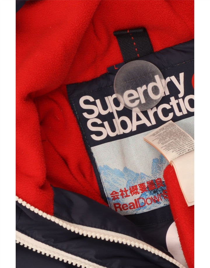 Superdry Herre SubArctic grafisk polstret jakke UK 40 Large Navy Blue