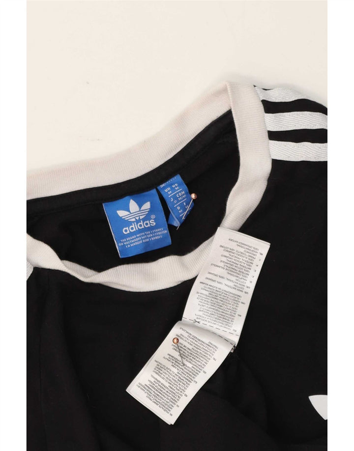 Adidas Herre T-Shirt Top Medium Sort Bomuld