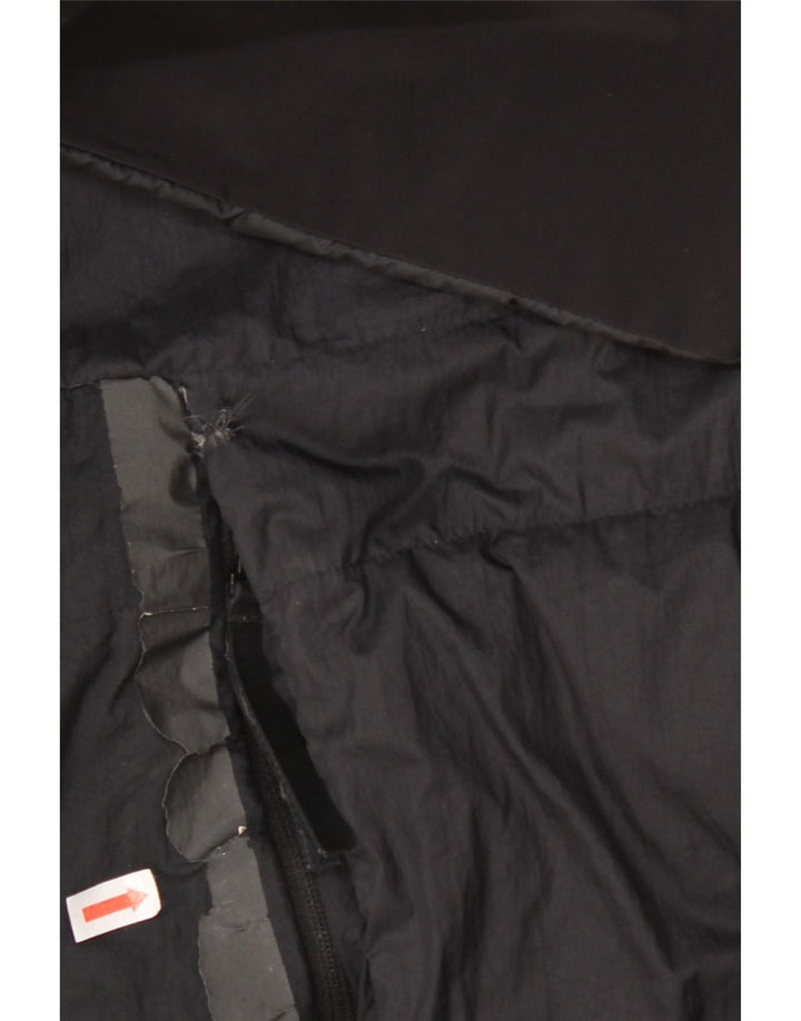 Adidas Herre Hætte Polstret Frakke UK 38 Medium Sort Nylon