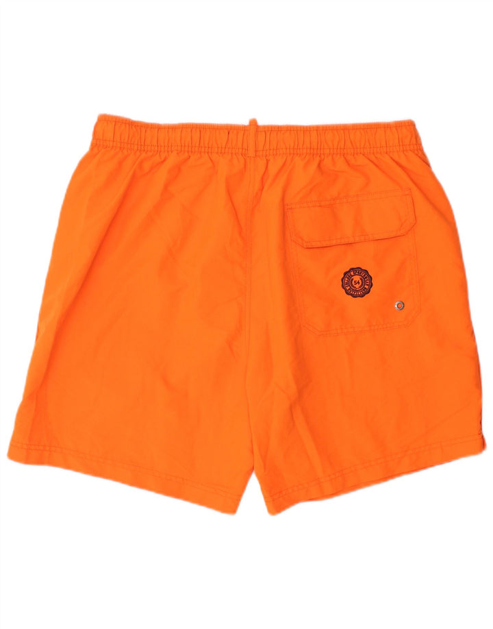 Superdry Grafiske svømmeshorts til mænd, store orange polyester