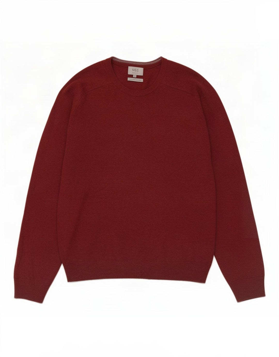 Marks & Spencer Herre sweater med rund hals XL rød uld