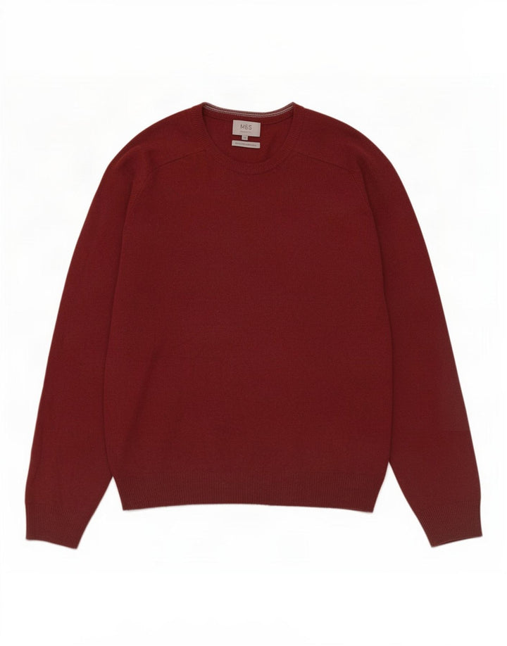 Marks & Spencer Herre sweater med rund hals XL rød uld
