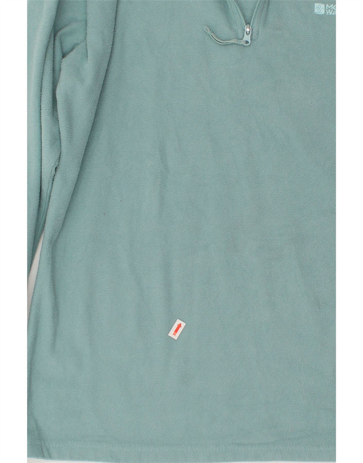 MOUNTAIN WAREHOUSE Womens Zip Neck Fleece Jumper UK 14 Large Blue Vintage Mountain Warehouse and Second-Hand Mountain Warehouse from Messina Hembry 