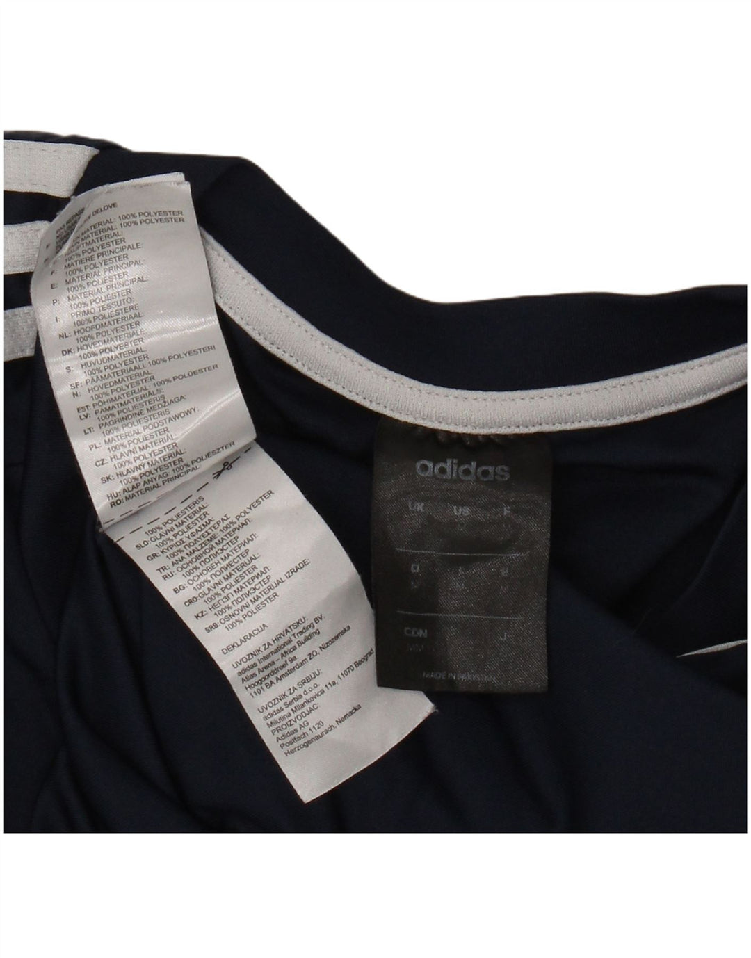Adidas Herre Climalite T-Shirt Top Medium Marineblå Polyester