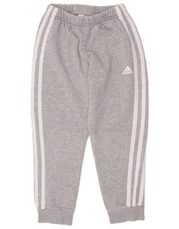 Adidas Drenge træningsdragt Bukser Joggers 6-7 år Grå Flecked Bomuld