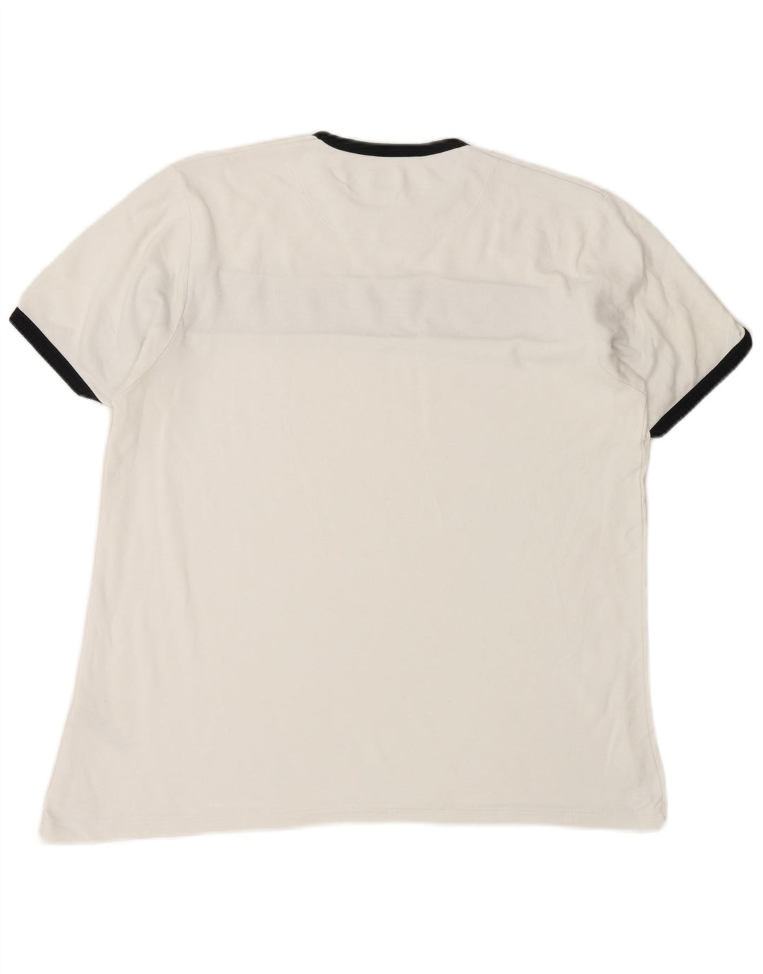 French Connection Herre T-shirt Top Medium White Colourblock Bomuld