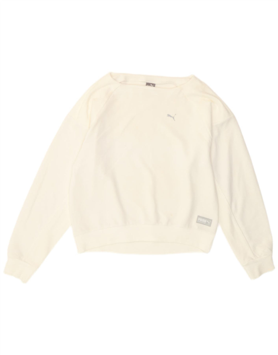 Puma Dame Loose Fit Sweatshirt Jumper UK 10 Small White