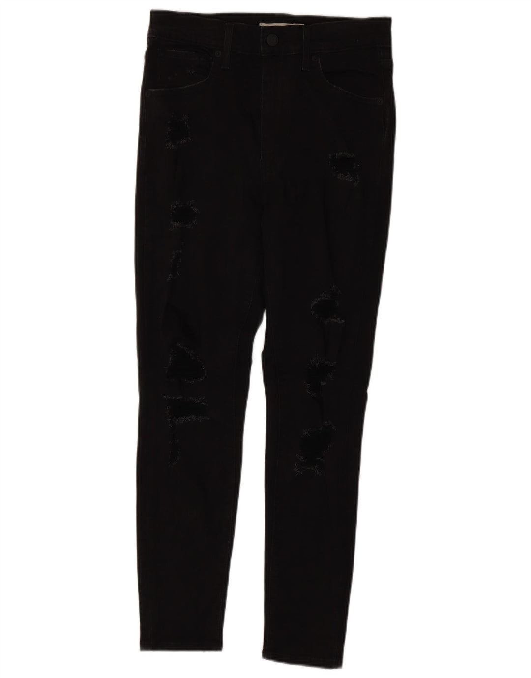 LEVI'S Kvinder Mile High Super Skinny Jeans W29 L27 Sort Bomuld