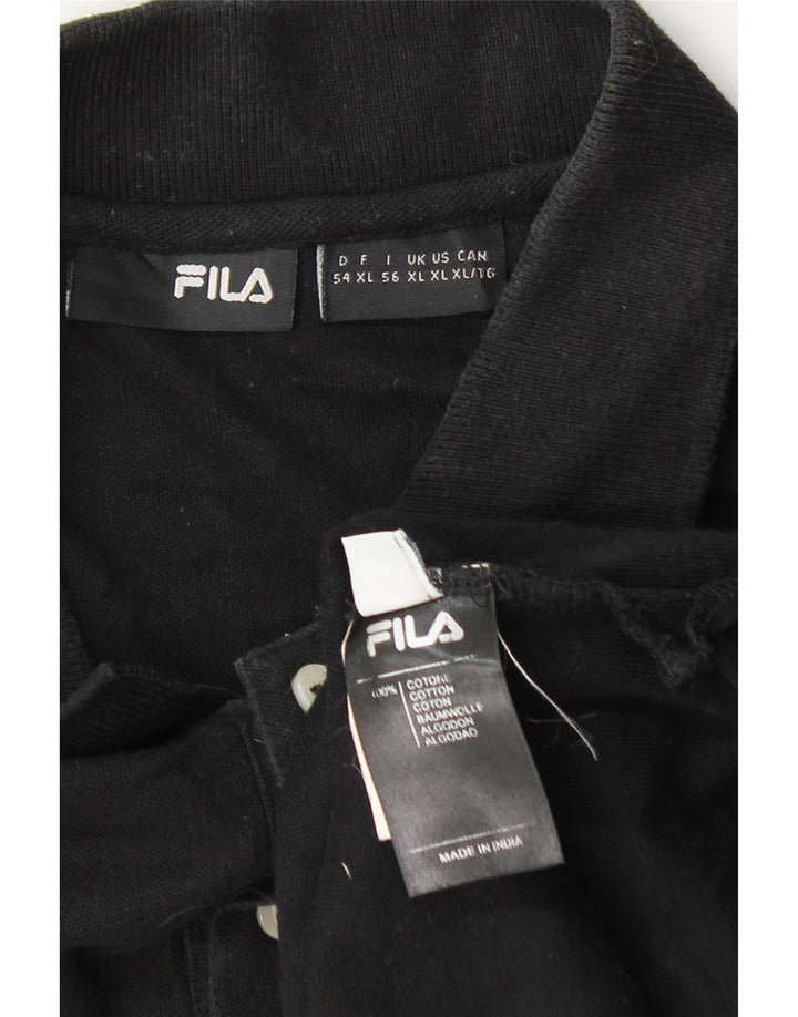 FILA Poloshirt til mænd XL Sort bomuld
