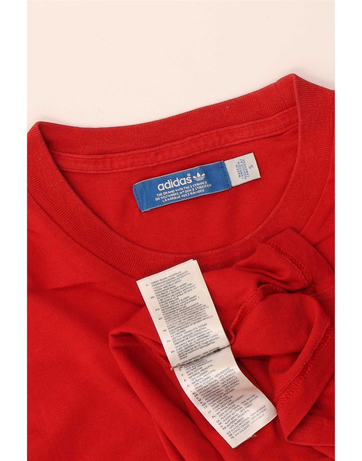 Adidas Herre grafisk T-shirt top lille rød bomuld