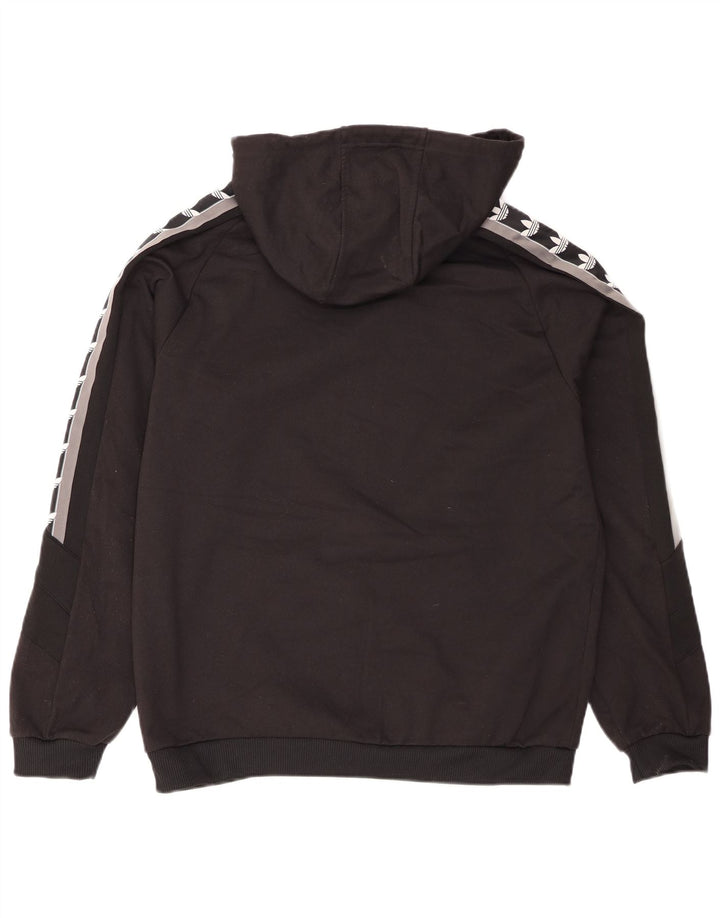 Adidas Grafisk hættetrøje til mænd Medium Sort Colourblock Polyester