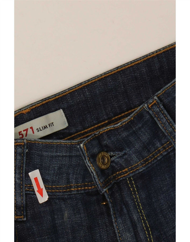 Levi's Dame 571 Slim Jeans W31 L27 Blå Bomuld