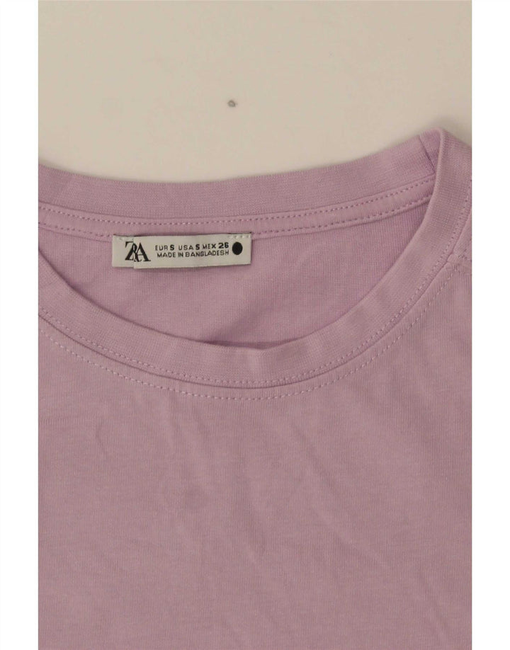 Zara T-Shirt Top UK 10 Lille Lilla