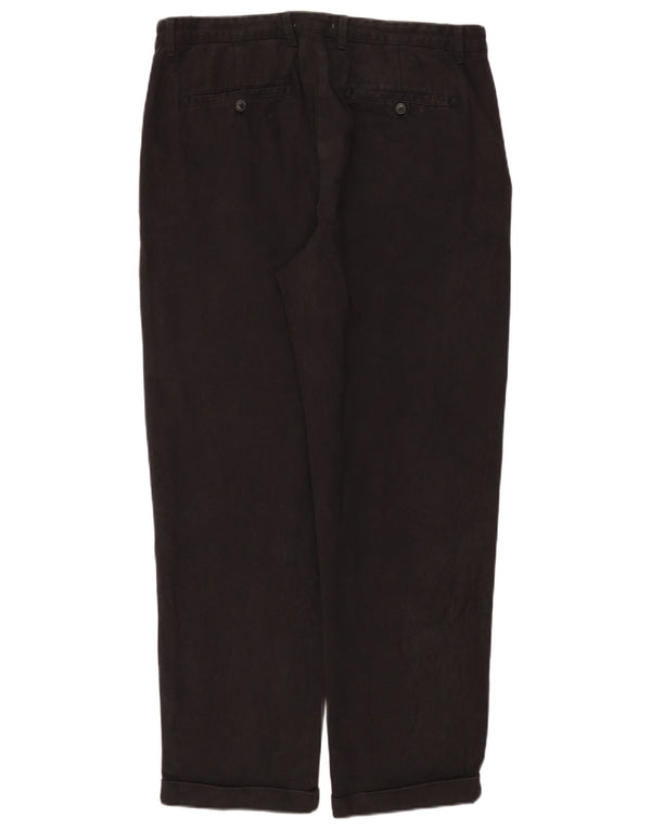 Zara Herre Lige Chinobukser EU 44 Large W34 L29 Sort Bomuld