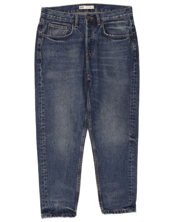 ZARA Herre Cropped Tapered Jeans EU 40 Medium W31 L25 Blå