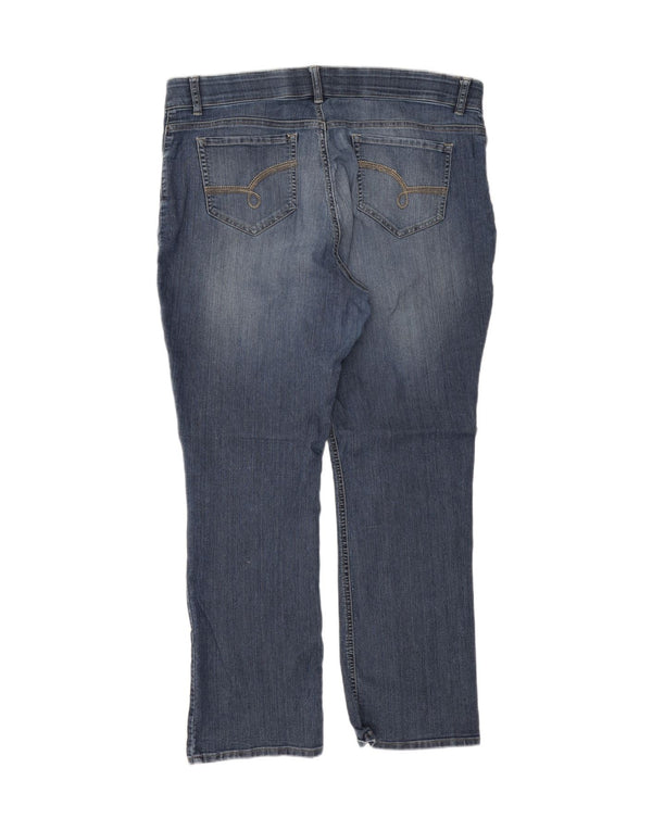 Lee Womens Riders Mid Rise Bootcut Jeans US 20 3XL W40 L29 Blå Bomuld