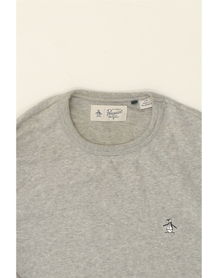 PENGUIN Herre Sweatshirt Jumper Stor Grå Bomuld