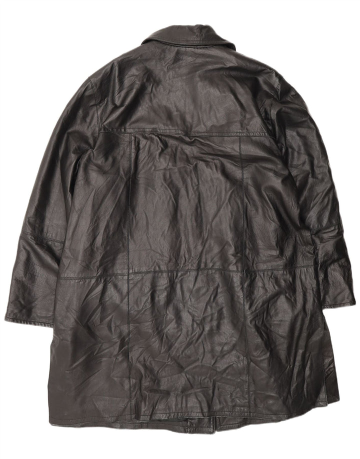 ANTEPRIMA Oversized læderfrakke til kvinder IT 52 2XL Sort