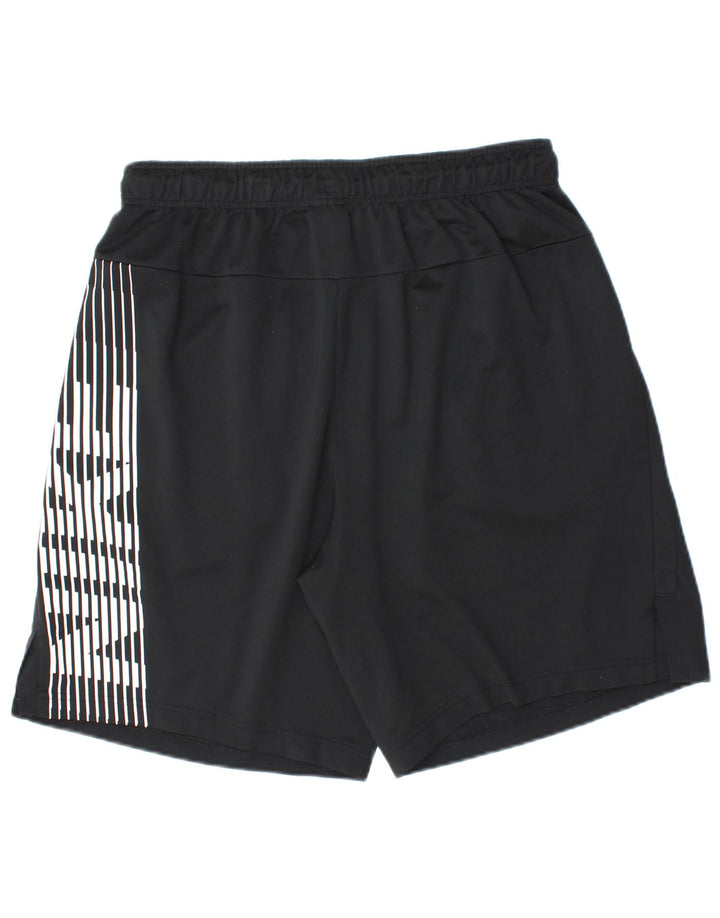 NIKE Dri Fit grafiske sportsshorts til mænd, store sorte polyester