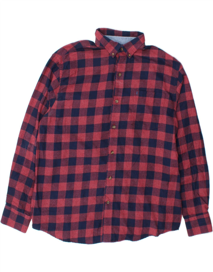 IZOD Mens Flannel Shirt Large Red Check Cotton Vintage Izod and Second-Hand Izod from Messina Hembry 