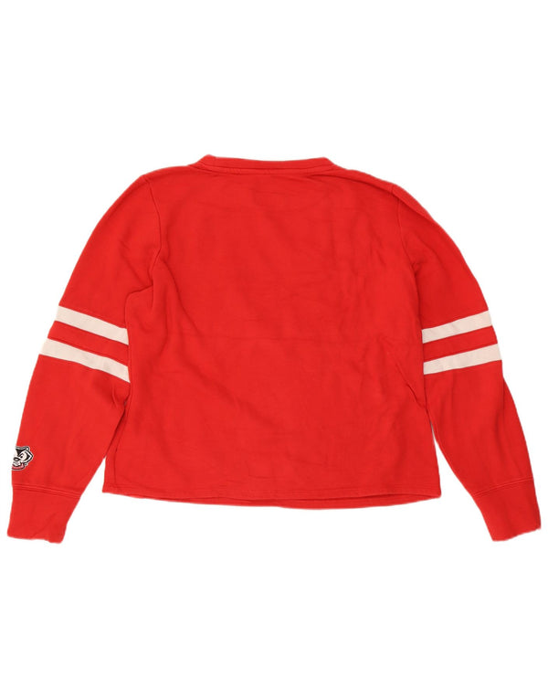 Fanatics Womens Wisconsin Badgers Sweatshirt Jumper UK 16 Large Red Bomuld